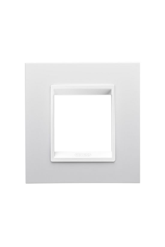 ChoruSmart keret 2modul 1-es vízszintes és függőleges műanyag fehér lakkozott fényes LUX GEWISS - GW16222YB