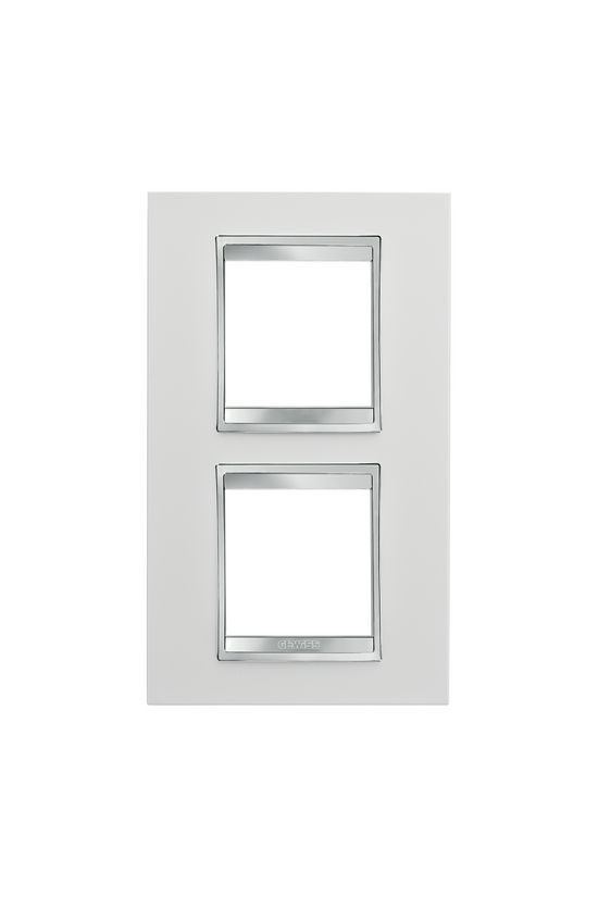 ChoruSmart keret 2x2modul 2-es függőleges műanyag fehér kezeletlen fényes LUX GEWISS - GW16224TB