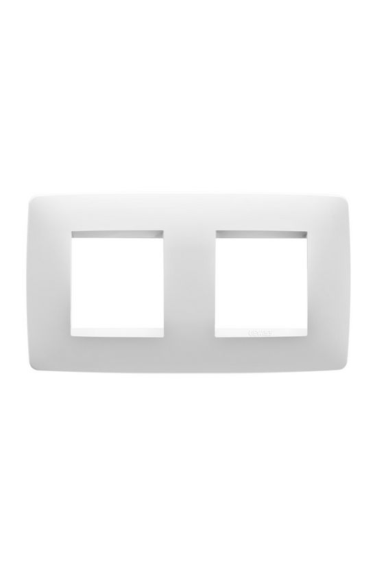 ChoruSmart keret 2x2modul 2-es vízszintes műanyag fehér kezeletlen fényes ONE GEWISS - GW16123TB