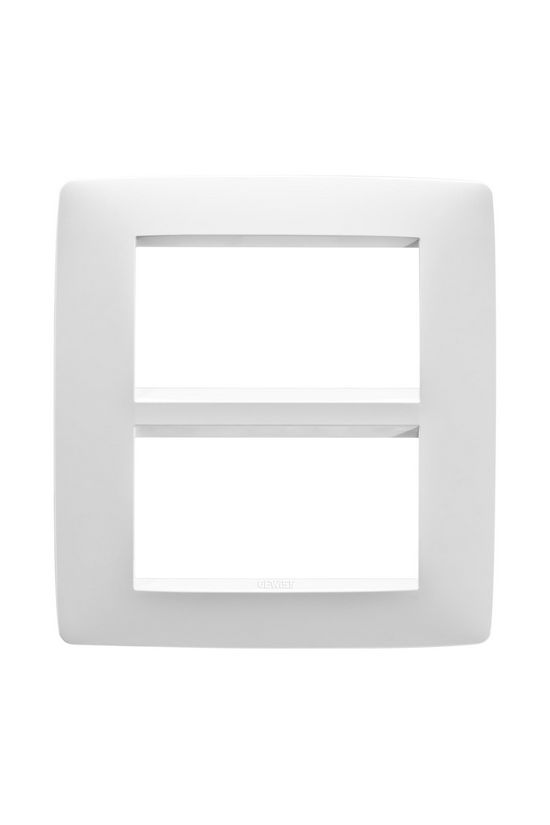 ChoruSmart keret 2x4modul (IT) 2-es vízszintes műanyag fehér kezeletlen fényes ONE GEWISS - GW16108TB