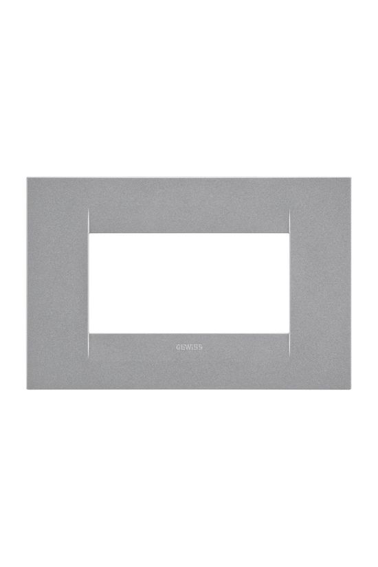 ChoruSmart keret 4modul (IT) 1-es vízszintes műanyag titán lakkozott fényes GEO GEWISS - GW16404VT