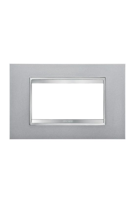 ChoruSmart keret 4modul (IT) 1-es vízszintes műanyag titán lakkozott fényes LUX GEWISS - GW16204VT