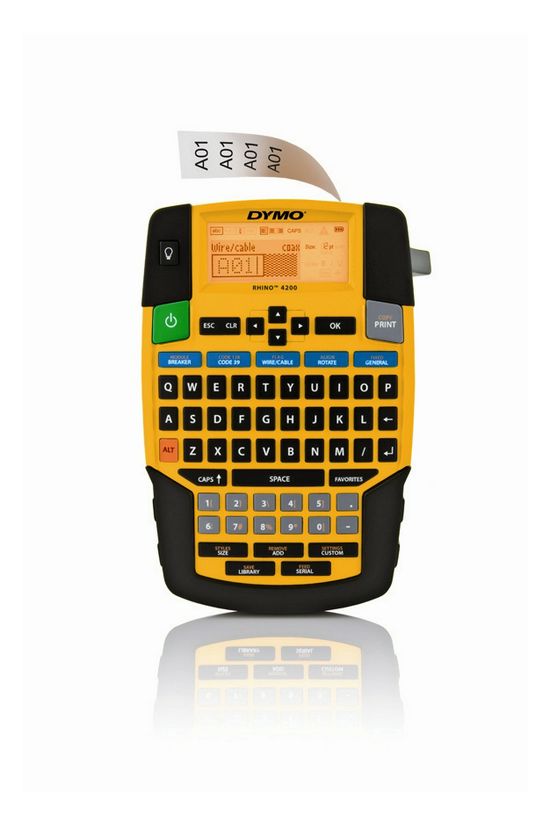 Címkenyomtató gép 6-9-12-19mm-szalaghoz elektronikus címkefeliratozó hőnyomtató Rhino 4200 DYMO - S0955980