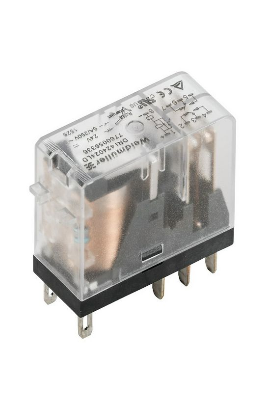 Csatolórelé 5A 2-v dugaszolós 19.2-26.4VAC monostabil IP20 DRI424524 Weidmüller - 7760056325