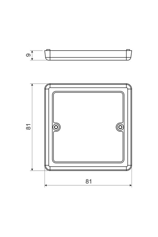 Csatornadoboz-fedél LK 80/- és LK 80X28/1-hez négyzetes 81mm x 81mm-doboz csavaros VLK KOPOS - VLK 80/R_I2