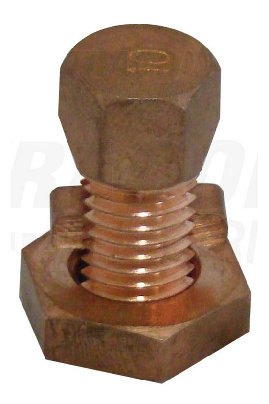 Csavaros-leágazókapocs M12 lapos sín-hez 6mm2-vezetőhöz(max.) TRACON - YCSK-6