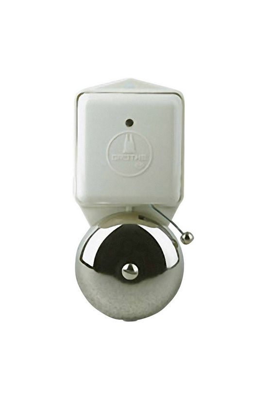 Csengő max. 10s kicsi 230V AC fehér-ház 85dB műanyag 70mm-harang LTW 3371A 230V AC GROTHE - 24091