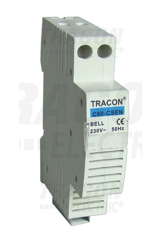 Csengő sorolható 75dB folyamatos hang 230V AC 1M IP20 TRACON - C60-CSEN