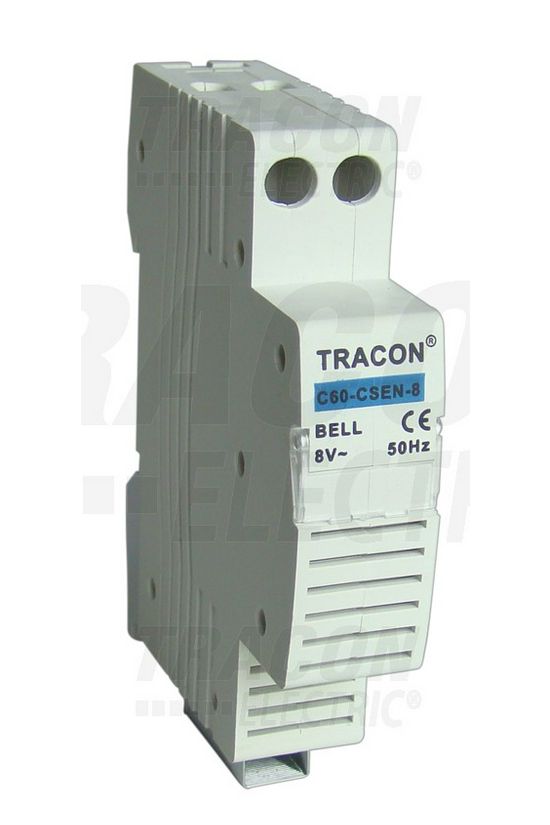 Csengő sorolható 75dB folyamatos hang 8V AC 1M IP20 TRACON - C60-CSEN-8