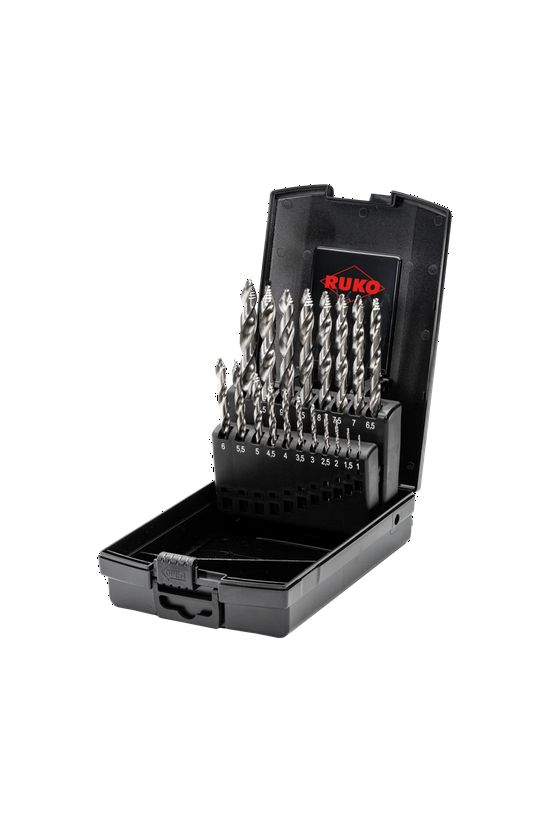 Csigafúró készlet 19 részes 1-10 mm HSS - 259214RO