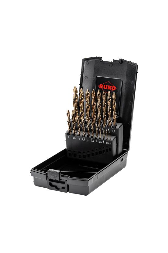 Csigafúró készlet 19 részes 1-10 mm HSS CO5 - 259214ERO