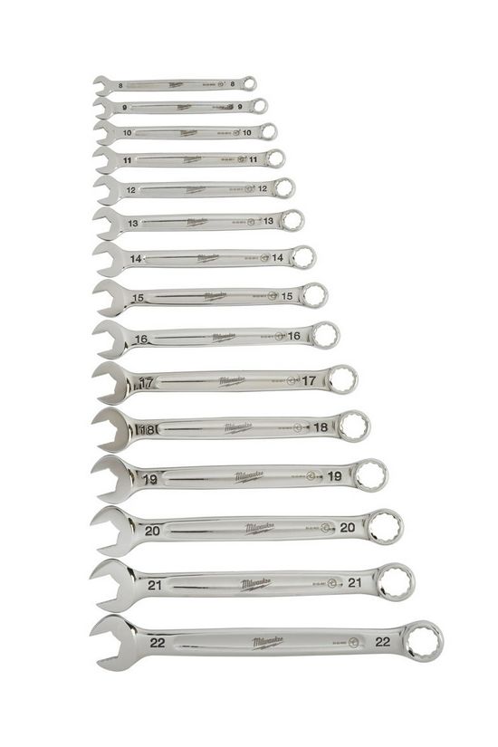 Csillag-villáskulcs készlet 15-részes 8-22mm metrikus tálcán MaxBite Milwaukee - 4932464258