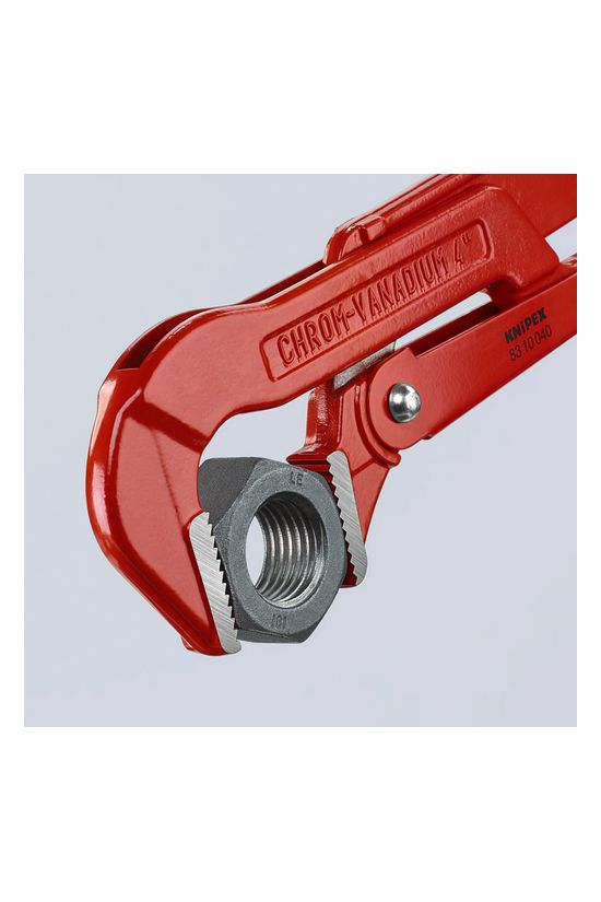 Csőfogó 90° lesarkított pofa 750mm piros 130mm-befogás KNIPEX - 8310040