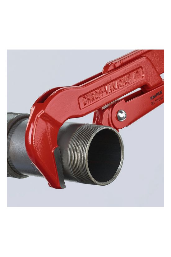 Csőfogó 90° lesarkított pofa 750mm piros 130mm-befogás KNIPEX - 8310040