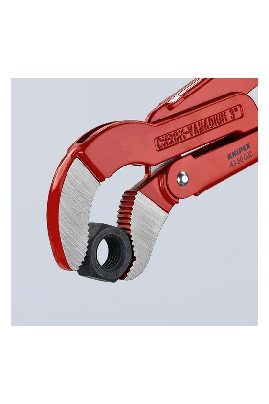 Csőfogó S-alakú pofa 680mm piros 120mm-befogás KNIPEX - 8330030