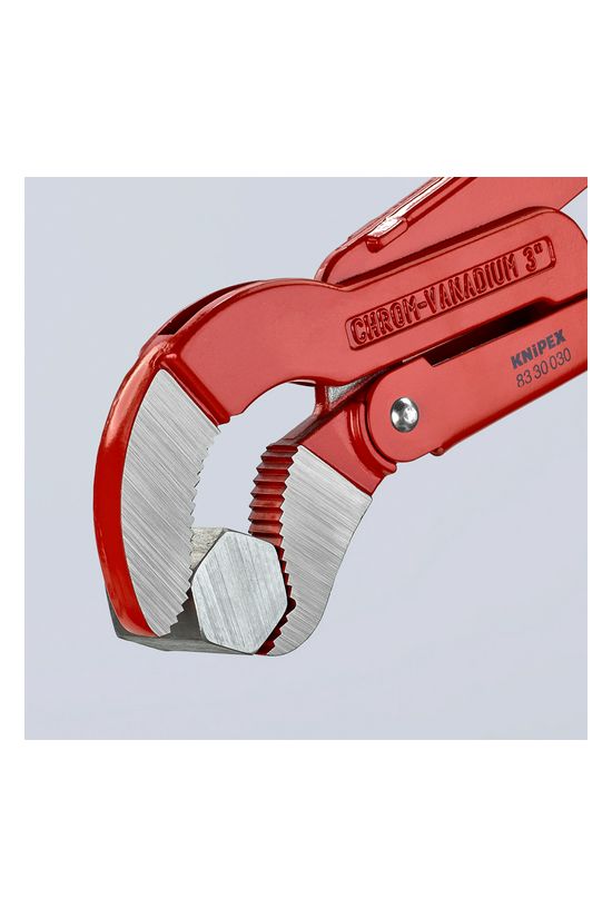 Csőfogó S-alakú pofa 680mm piros 120mm-befogás KNIPEX - 8330030
