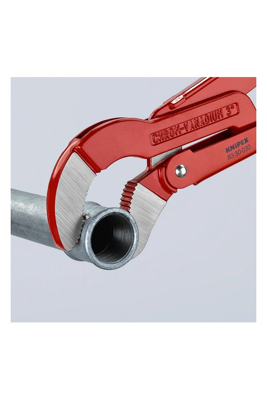 Csőfogó S-alakú pofa 680mm piros 120mm-befogás KNIPEX - 8330030