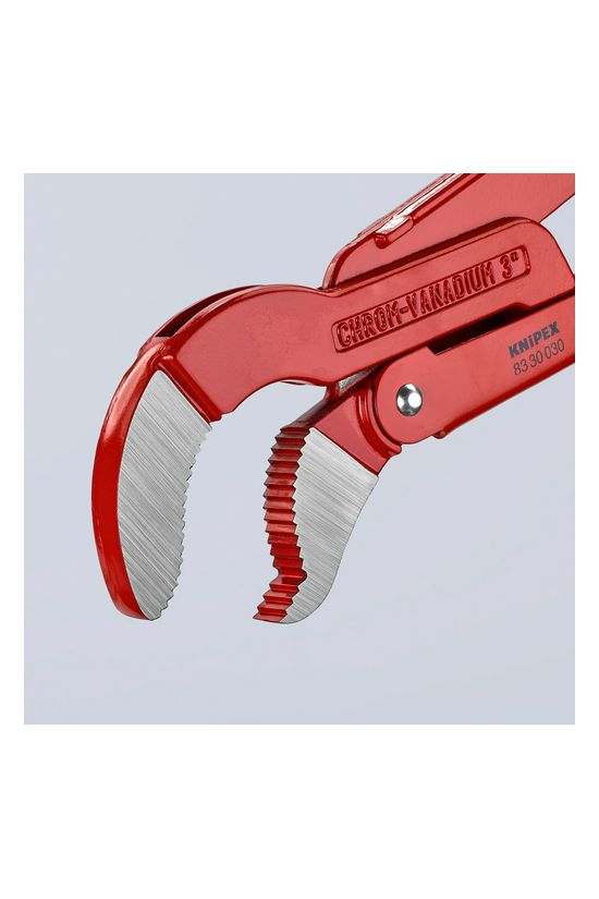 Csőfogó S-alakú pofa 680mm piros 120mm-befogás KNIPEX - 8330030