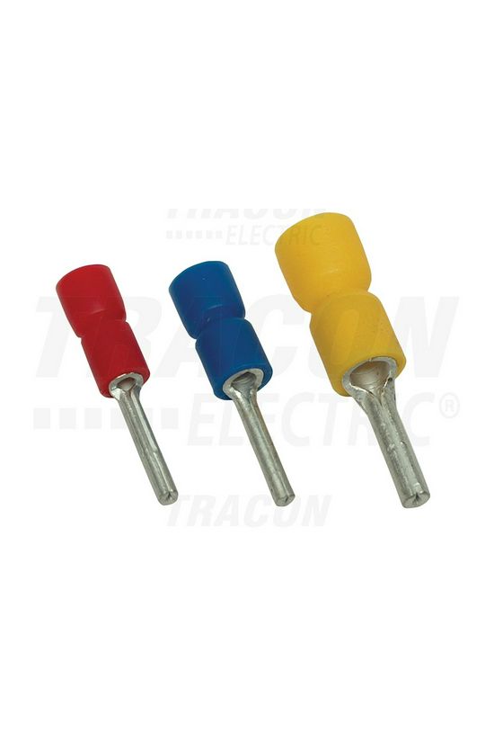 Csúszósaru 23,3mm csúszó dugó részlegesen szigetelt 32A kék réz 1-2,5mm2 TRACON - KCS