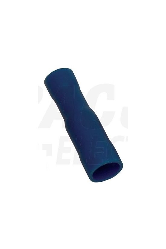 Csúszósaru 23mm csúszó hüvely teljesen szigetelt 24A kék hengeres 4 mm réz 1,5-2,5mm2 TRACON - KHA4