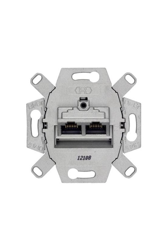 Delta adatcsatlakozó betét adapterrel 2xRJ45 Cat6e fém címketartó nélkül SIEMENS - 5TG2026-2