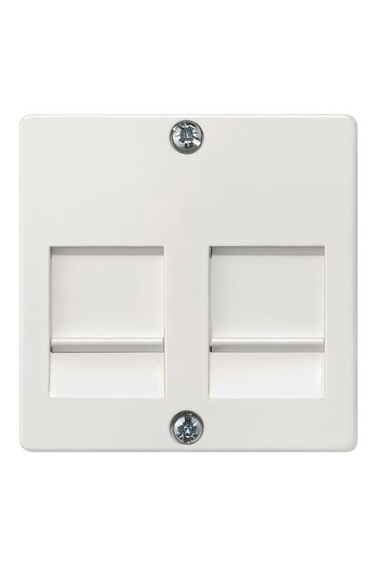 Delta fedlap 2xRJ11/RJ12 telefoncsatlakozóhoz műanyag címketartó nélkül titánfehér SIEMENS - 5TG2056