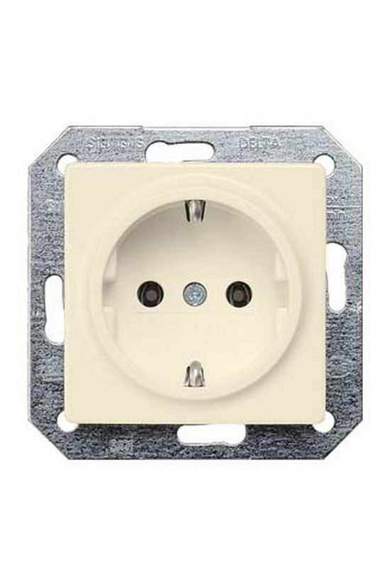 Delta I-System 162 dugalj elektrofehér földelt krém IP20 süllyesztett rugós SIEMENS - 5UB1551