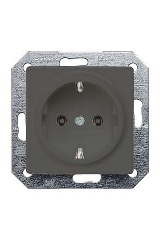 Delta I-System 162 dugalj földelt antracit IP20 süllyesztett rugós SIEMENS - 5UB1921