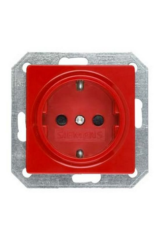 Delta I-System 162 dugalj földelt gyerekzárral piros IP20 süllyesztett rugós SIEMENS - 5UB1522