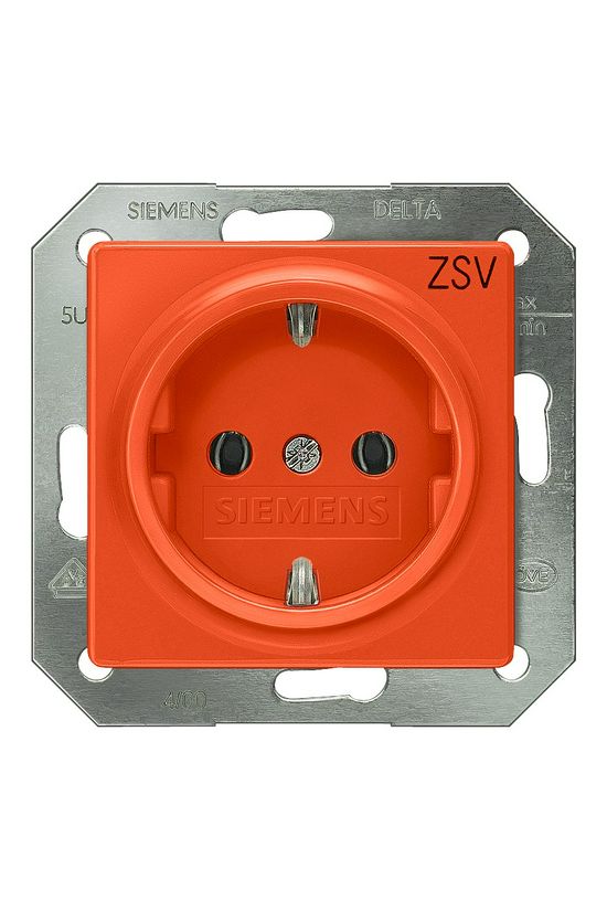 Delta I-System 162 dugalj földelt narancs IP20 süllyesztett rugós SIEMENS - 5UB1911