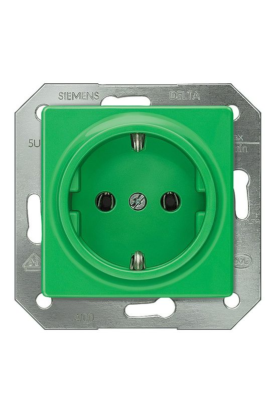 Delta I-System 162 dugalj földelt zöld IP20 süllyesztett rugós SIEMENS - 5UB1512