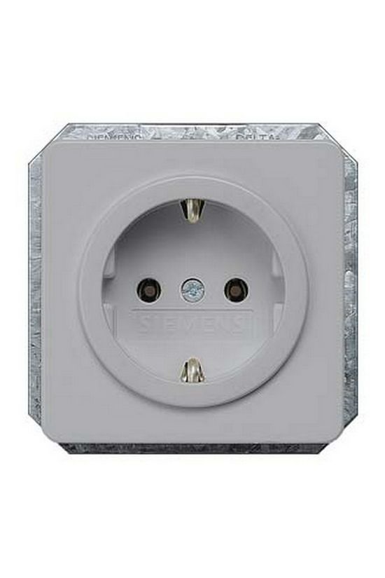 Delta Profil 162 dugalj földelt ezüst IP20 süllyesztett rugós SIEMENS - 5UB1467