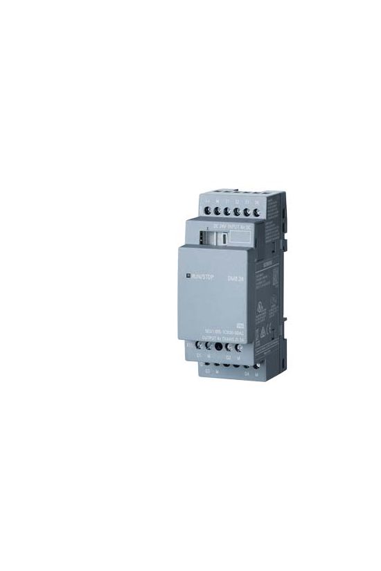 Digitális be- és kimeneti modul DM8 4DI 4DO tranzisztor 20.4-28.8V/DC LOGO! SIEMENS - 6ED1055-1CB00-0BA2