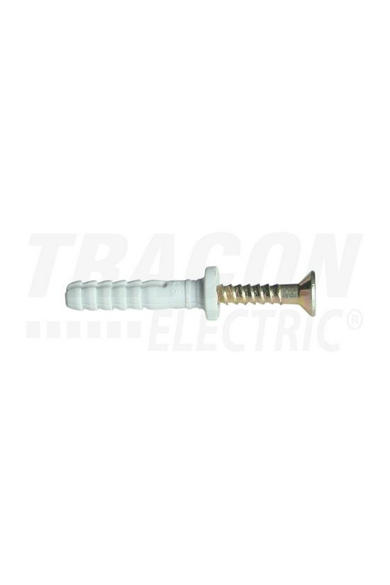 Dübel beüthető csavarral 3,5x29mm 5mmx 25mm műanyag TRACON - TB525