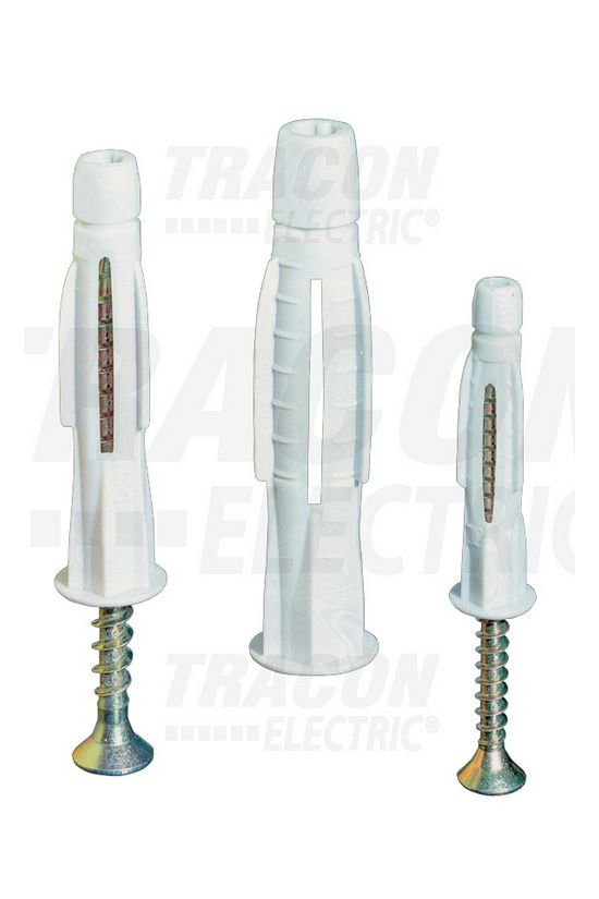 Dübel önfeszítő csavarral 5x60mm 8mmx 50mm 5mm-csavarátmérőhöz műanyag TRACON - TOPCS8