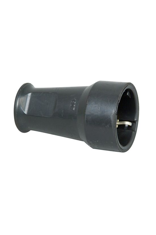 Dugalj lengő 2P+F 16A 250V egyenes gumi csavaros fekete IP20 Kopp - 180716003