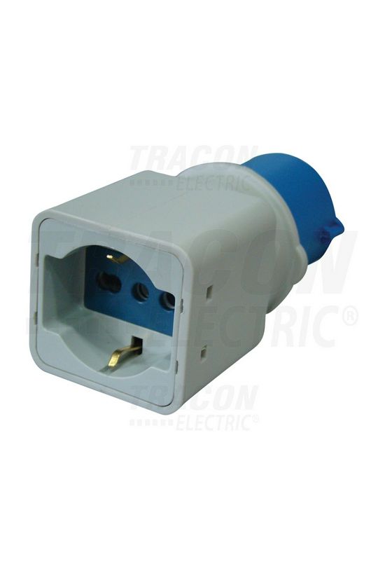 Dugaszoló adapter CEE->DIN(F) 2P+E (Schuko) 1-es TRACON - TICS-A1