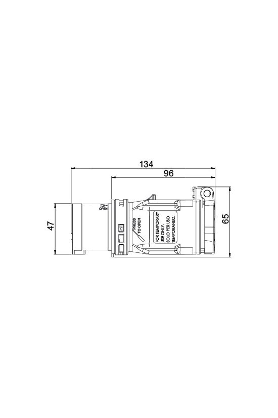 Dugaszoló elosztóadapter 16A/230V 1x2P+F/230V műanyag hordozható IP44 fehér PCE - 9433100