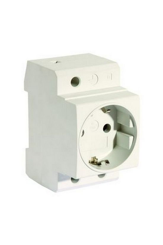 Dugaszolóaljzat 2P+F sínre sorolható 16A 230V AC Verteiler-Einbausteckdose, grau Pollmann - 6334787