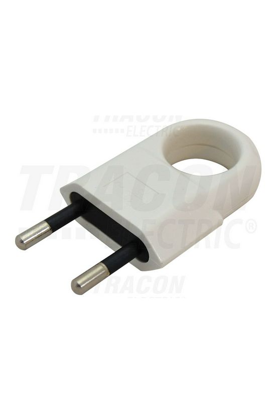 Dugvilla EURO 2P 250VAC szerelhető húzható 10A fehér kuplung TRACON - TCSDLH