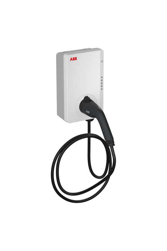 E-autó töltő RFID WiFi Bluetooth 5m-kábel 1-fázis 1x 7.4kW fali 1xT2 IP54 Terra AC-W7-G5-R-0 ABB - 6AGC082155