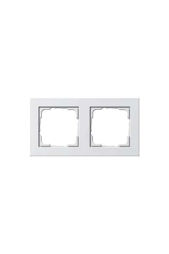 E2 keret 2-es vízszintes és függőleges műanyag fehér fényes GIRA - 021229