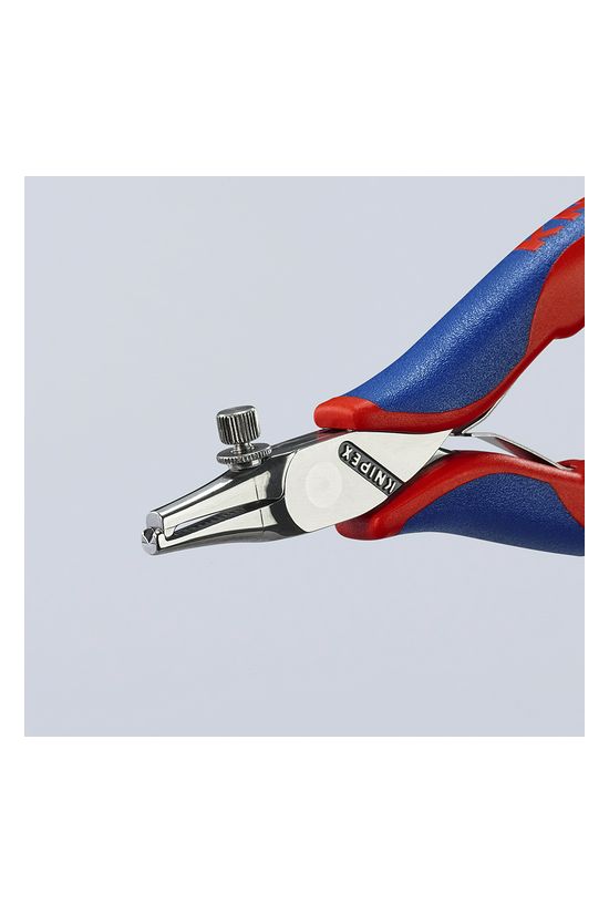 Vezetékcsupaszító fogó elektronikai csavarosan állítható piros-kék 0.10-0.80mm KNIPEX - 1192140