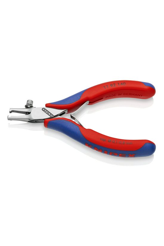 Vezetékcsupaszító fogó elektronikai csavarosan állítható piros-kék 0.10-0.80mm KNIPEX - 1192140