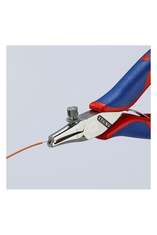 Vezetékcsupaszító fogó elektronikai csavarosan állítható piros-kék 0.10-0.80mm KNIPEX - 1192140