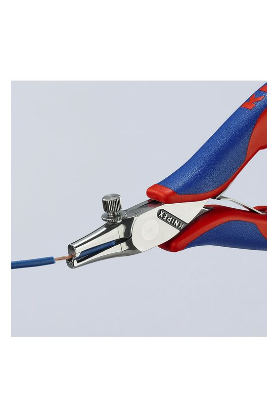 Vezetékcsupaszító fogó elektronikai csavarosan állítható piros-kék 0.10-0.80mm KNIPEX - 1192140
