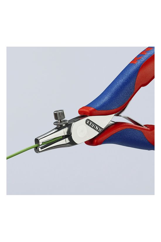 Vezetékcsupaszító fogó elektronikai csavarosan állítható piros-kék 0.10-0.80mm KNIPEX - 1192140