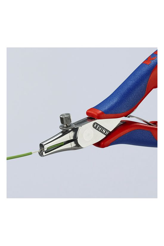 Vezetékcsupaszító fogó elektronikai csavarosan állítható piros-kék 0.10-0.80mm KNIPEX - 1192140