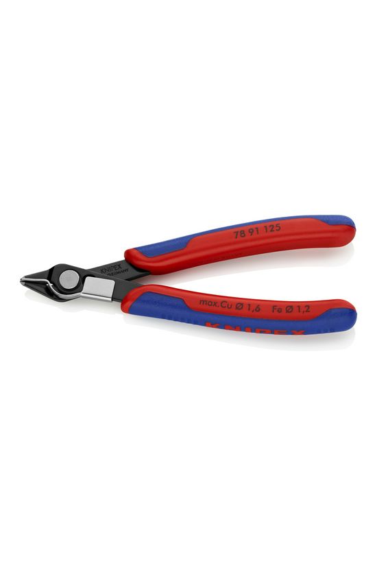 Elektronikai oldalcsípő fogó 62HRC max.d1,2/0,6mm nyitórugós piros-kék normál Super Knips KNIPEX - 7891125