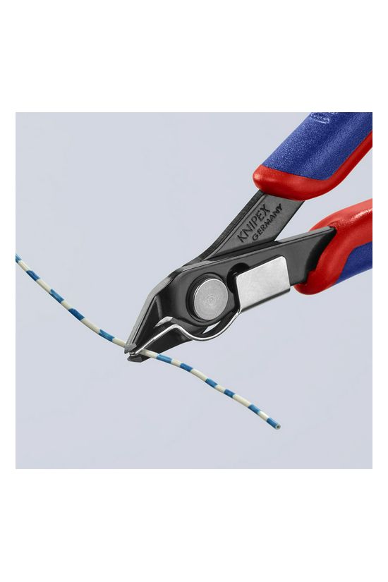 Elektronikai oldalcsípő fogó 62HRC max.d1,2/0,6mm nyitórugós piros-kék normál Super Knips KNIPEX - 7891125